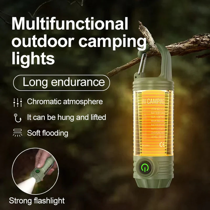 Camping Light With Flashlight Mode, Rechargeable