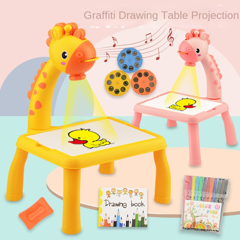 Deer Drawing Projector Table for Screen-Free Creativity