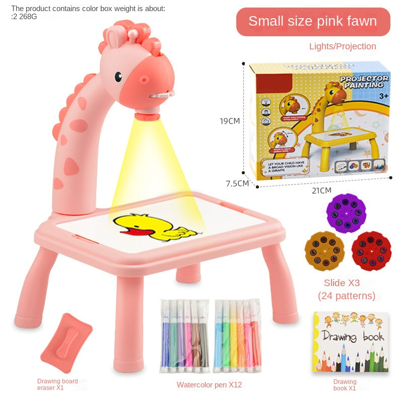 Deer Drawing Projector Table for Screen-Free Creativity