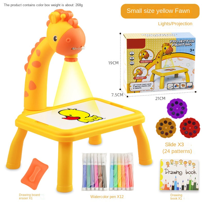 Deer Drawing Projector Table for Screen-Free Creativity