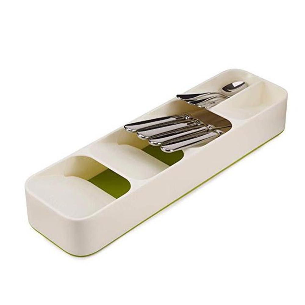 Cutlery Drawer Organizer Tray with Multi-Slot Storage
