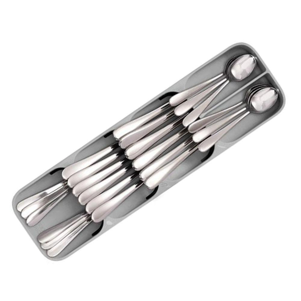 Cutlery Drawer Organizer Tray with Multi-Slot Storage