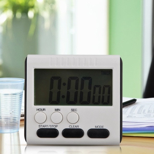 Digital Kitchen Timer with Loud Alarm and Big LCD Display