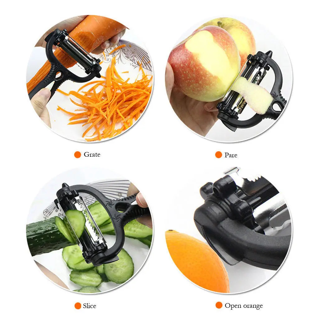 360 Rotary Peeler, Slicer and Grater for Fast Veggie Prep