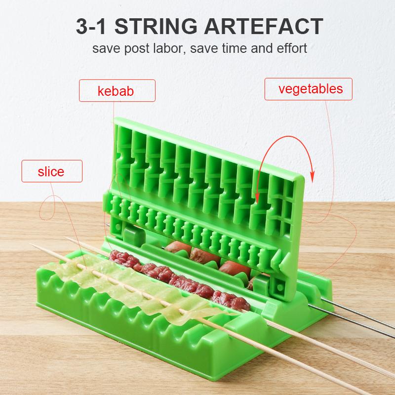 BBQ Kebab Skewer Maker for Meat, Slices and Veggies
