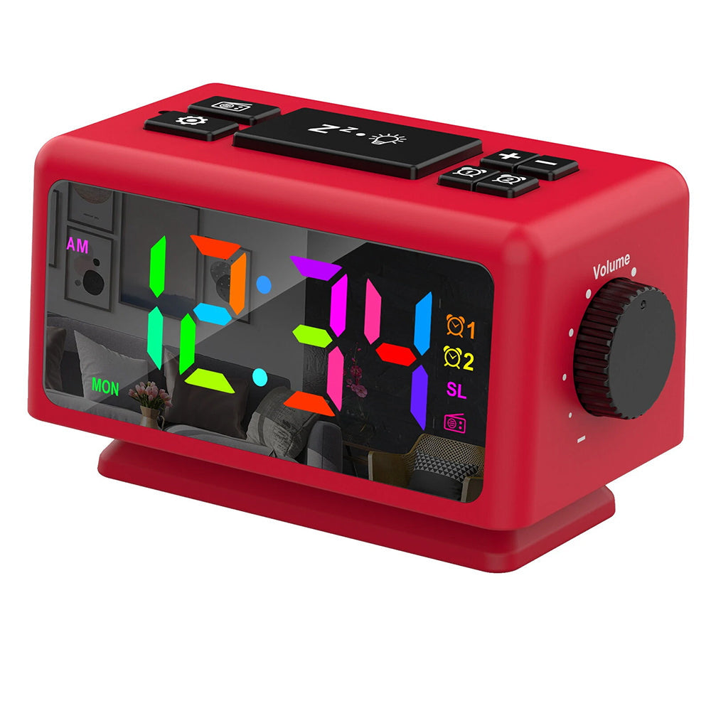 Alarm Clock with Light — Dual Alarms and FM Radio