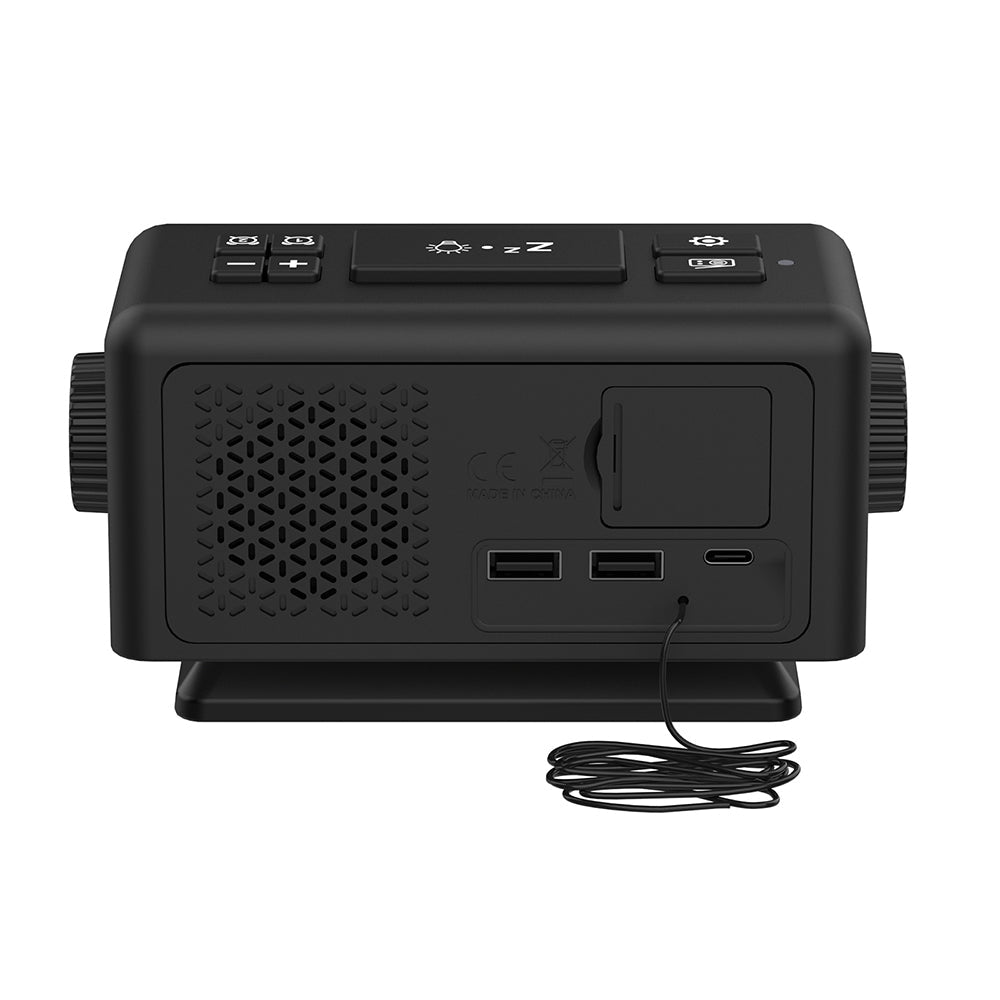 Alarm Clock with Light — Dual Alarms and FM Radio