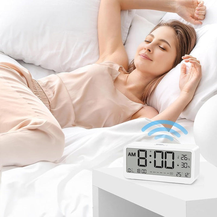 Digital Alarm Clock With Brightness, Temp & Humidity