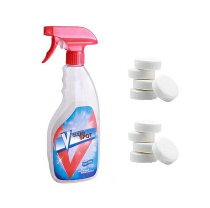 Effervescent Spray Cleaner Set with Refillable Bottle