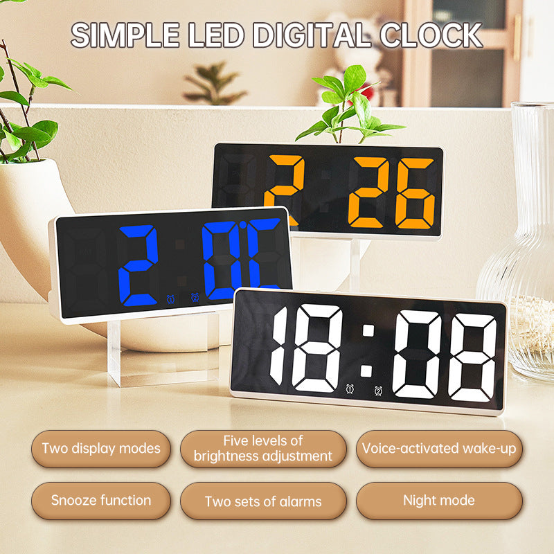Multifunctional LED Digital Clock With Color Nightlight