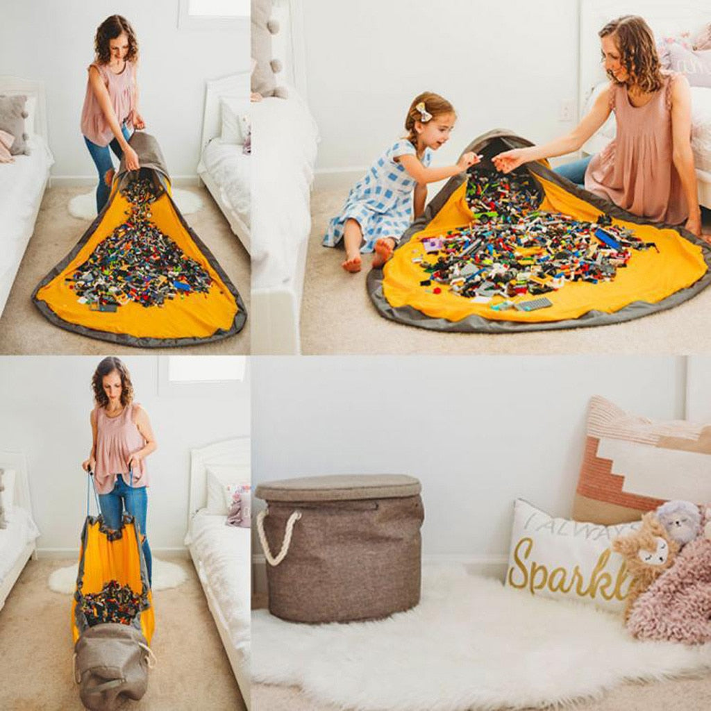 Portable Toy Storage Bag & Play Mat Organizer for Travel