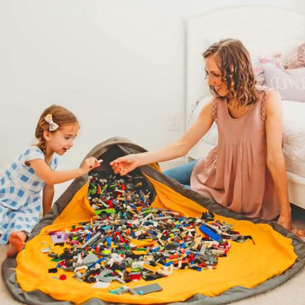 Portable Toy Storage Bag & Play Mat Organizer for Travel
