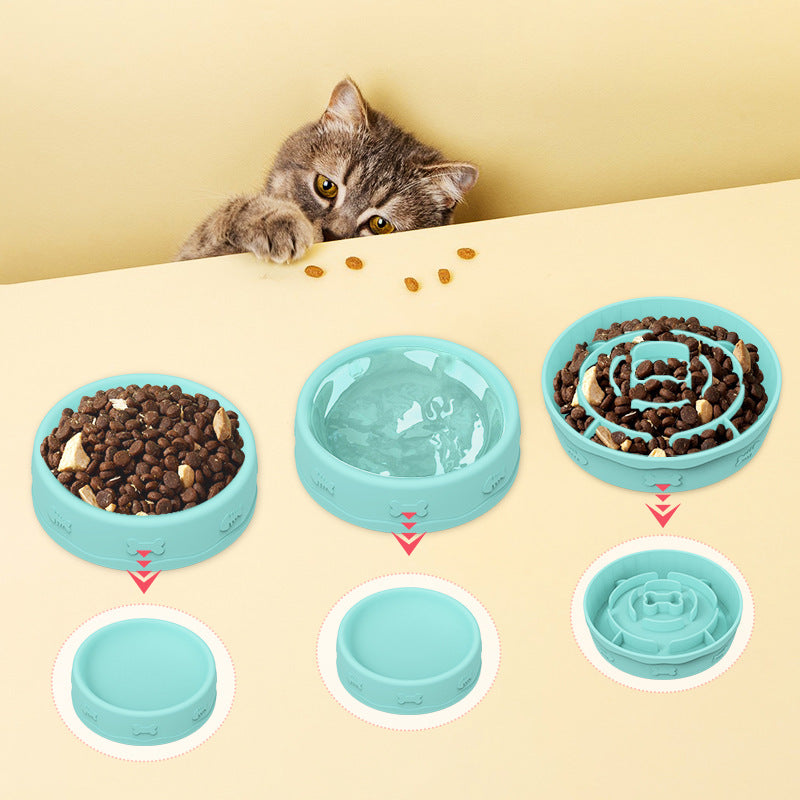 Portable Slow-Feeding Pet Bowl for Food and Water