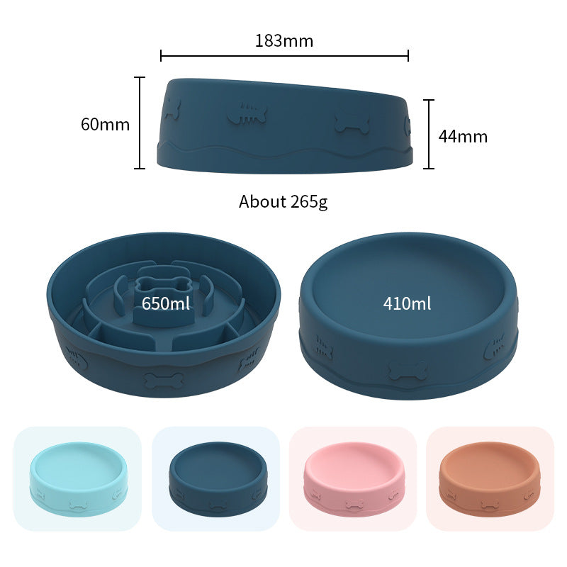 Portable Slow-Feeding Pet Bowl for Food and Water