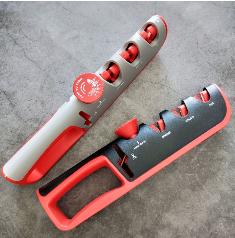 Manual Knife Sharpener with 4 Angle Slots for Home Cooks