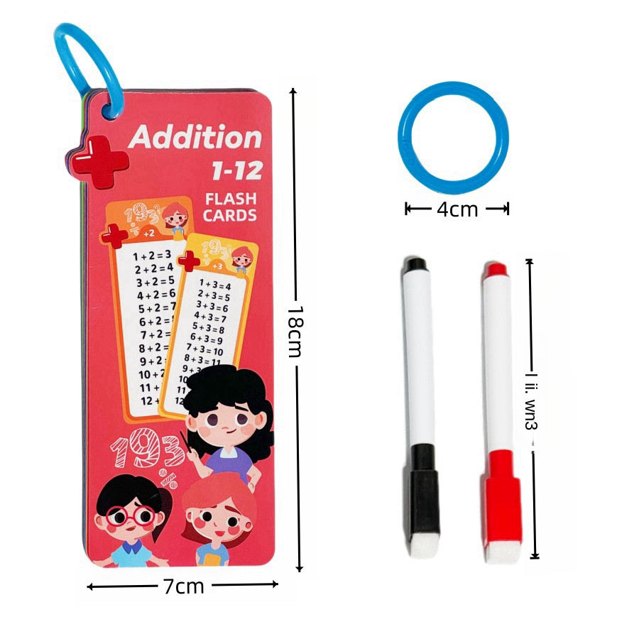 Math Flash Cards for Four-Operation Practice at Home