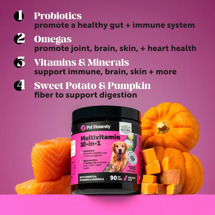 Dog Multivitamin Chews for Daily Wellness & Gut Support