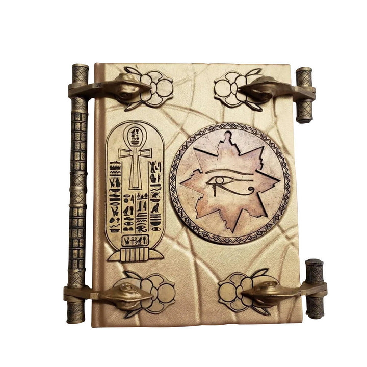 Egyptian Magic Book Ornament With Hidden Keepsake Storage