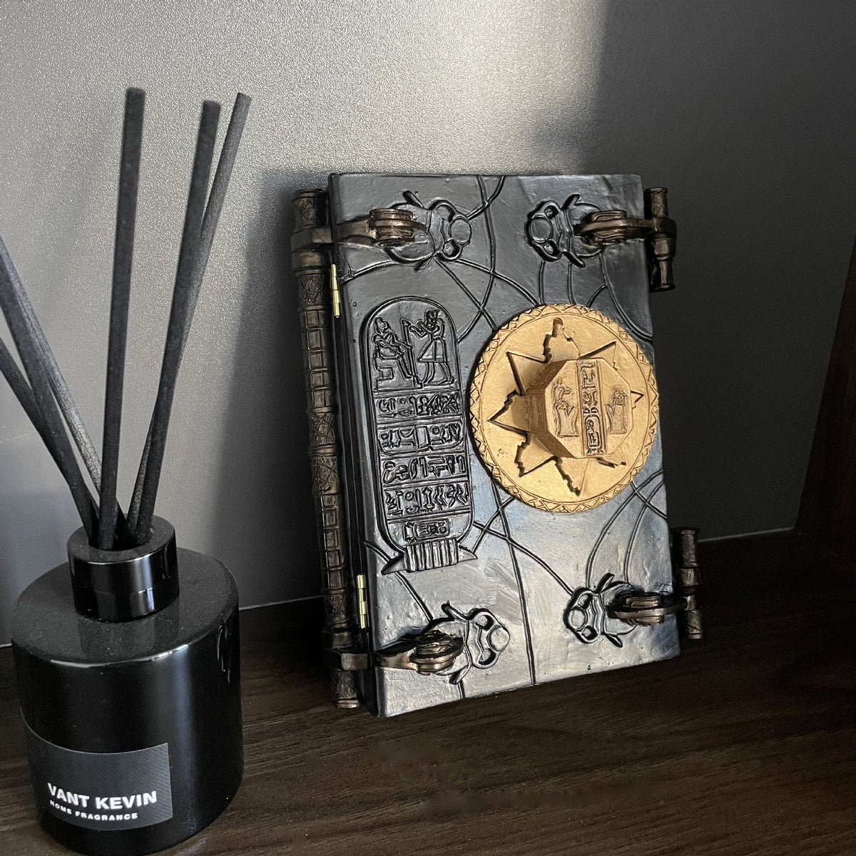 Egyptian Magic Book Ornament With Hidden Keepsake Storage