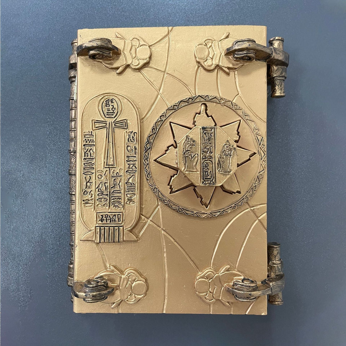 Egyptian Magic Book Ornament With Hidden Keepsake Storage