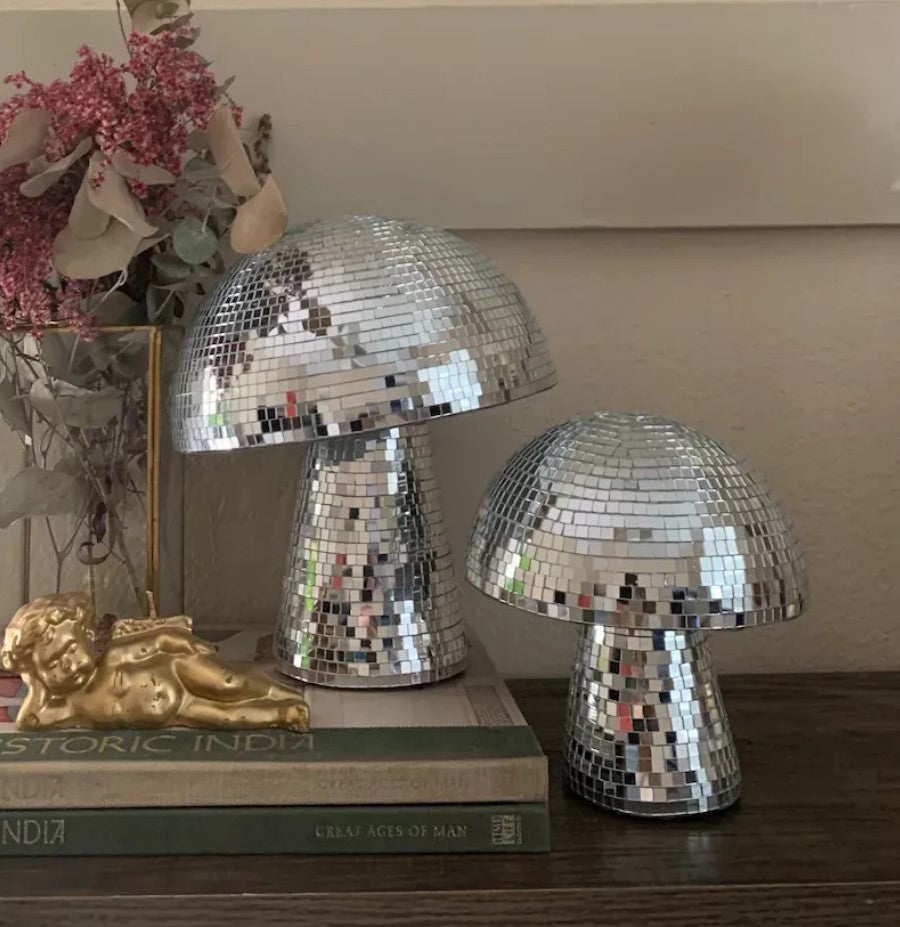 Mushroom Disco Ball Decor Set for Sparkling Shelves