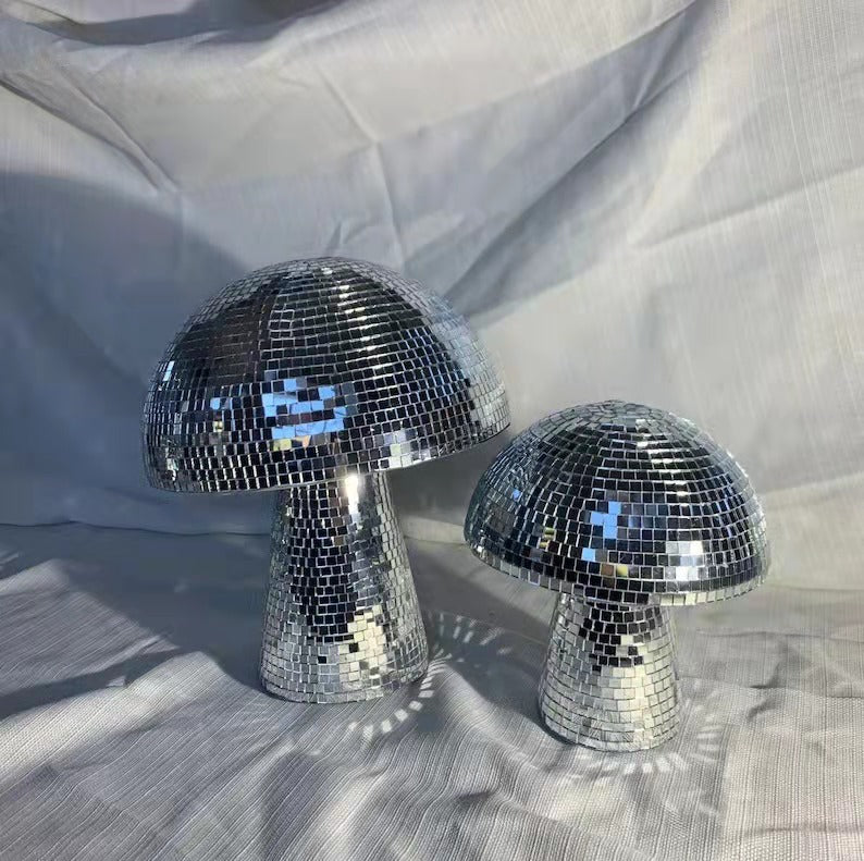 Mushroom Disco Ball Decor Set for Sparkling Shelves