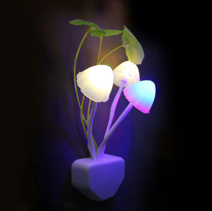 Mushroom Night Light with Dusk-to-Dawn Sensor, 3 Colors