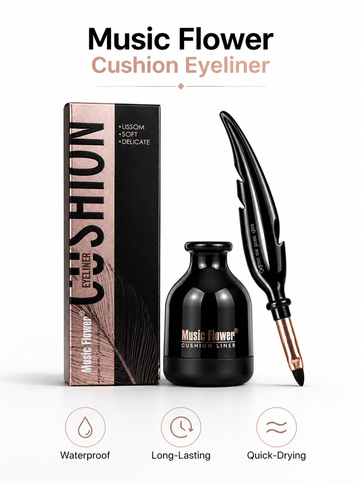 Music Flower Waterproof Cushion Eyeliner | All-Day Precision