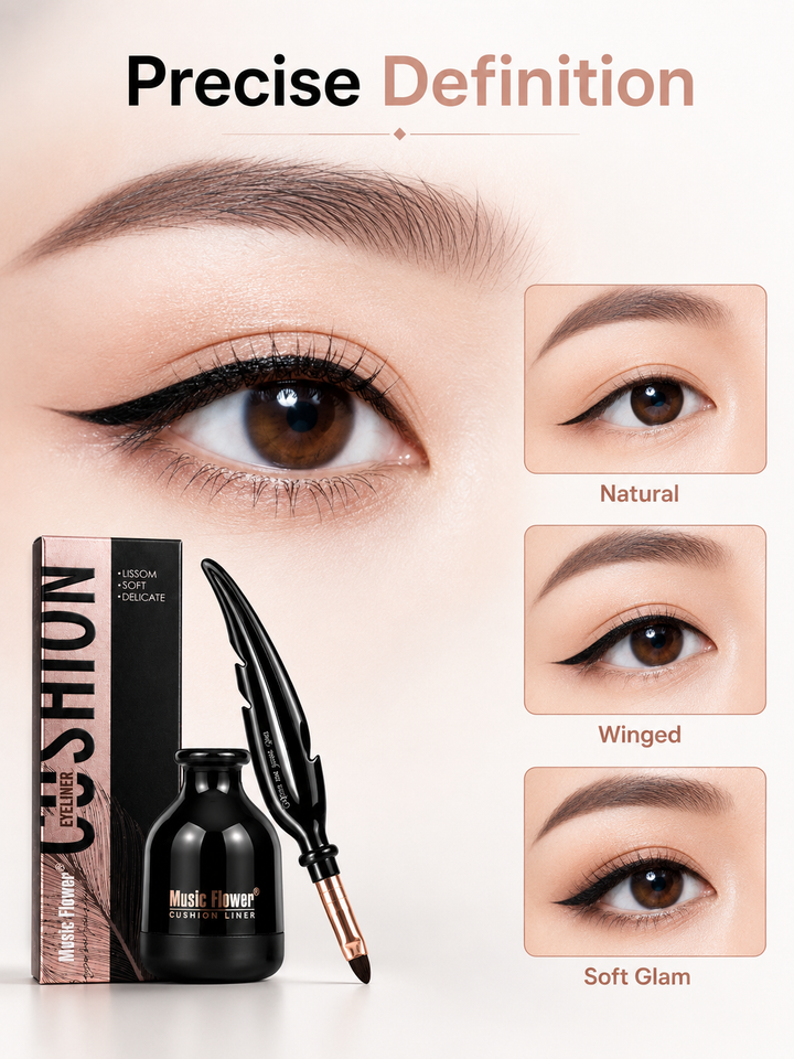 Music Flower Waterproof Cushion Eyeliner | All-Day Precision