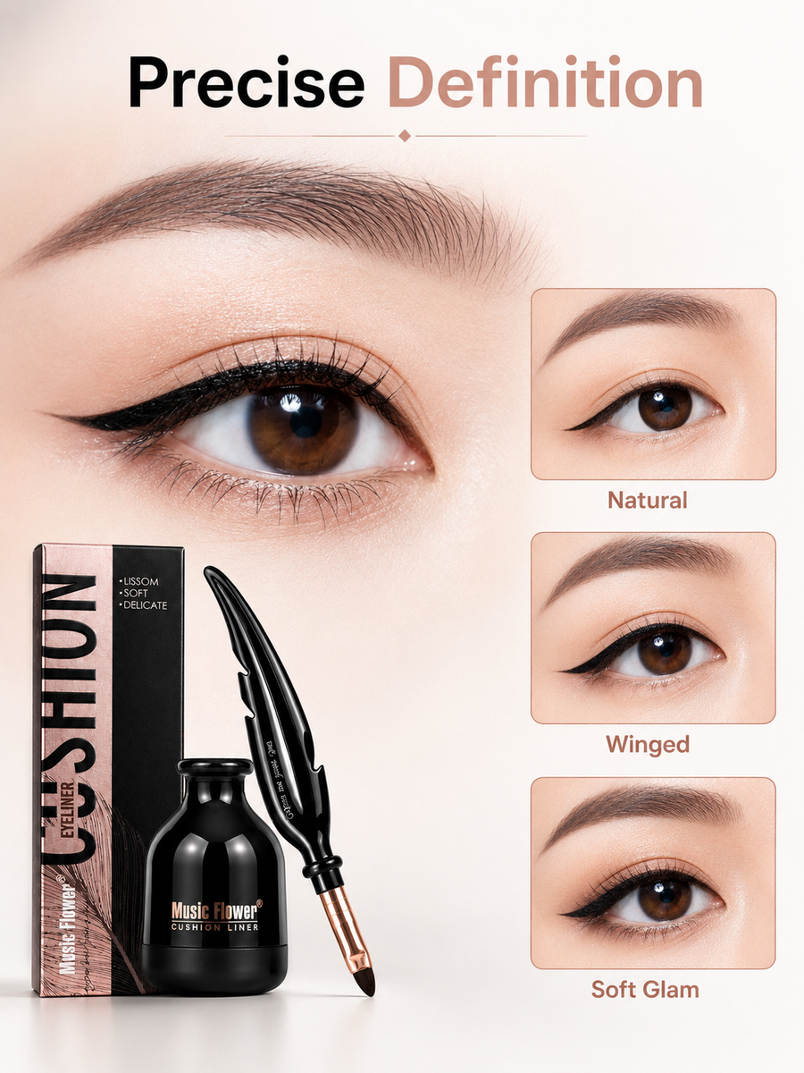 Music Flower Waterproof Cushion Eyeliner | All-Day Precision