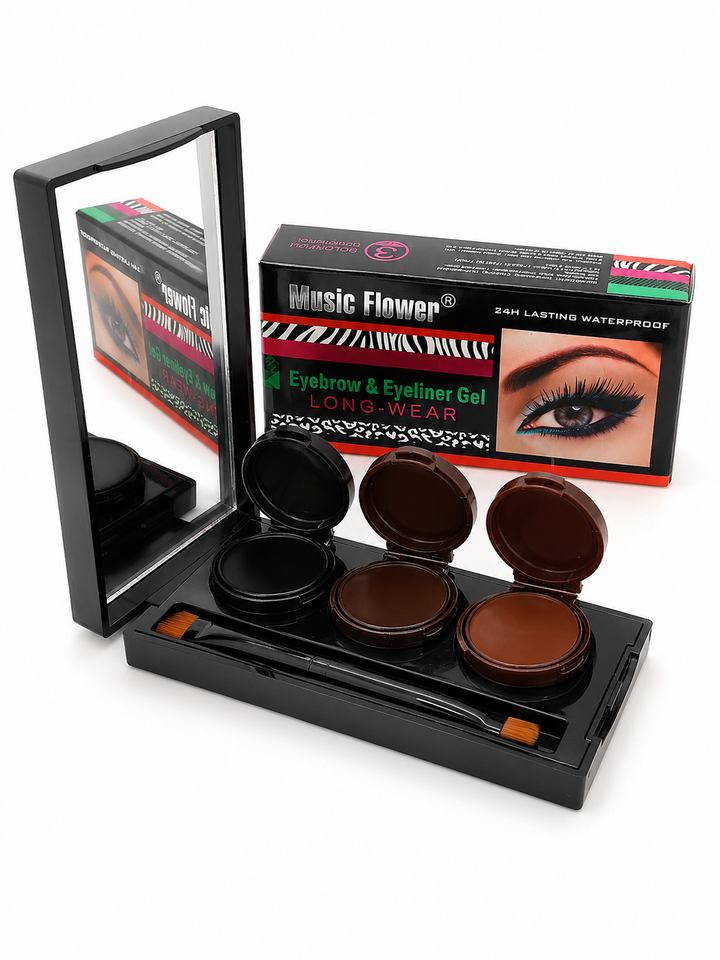 Music Flower Gel Brow & Liner Palette — 24H Waterproof