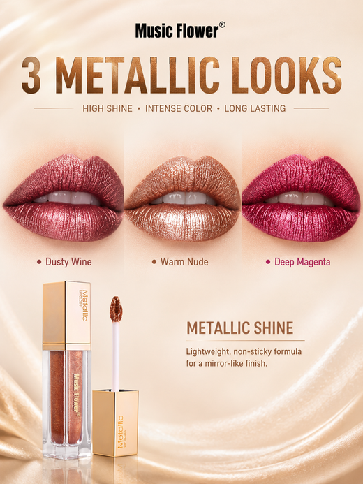 Metallic Matte Liquid Lipstick — Music Flower Lip Luminizer