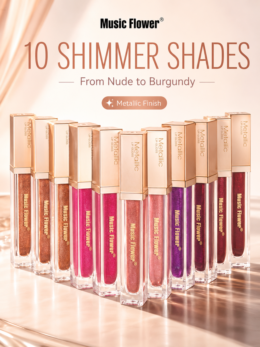 Metallic Matte Liquid Lipstick — Music Flower Lip Luminizer