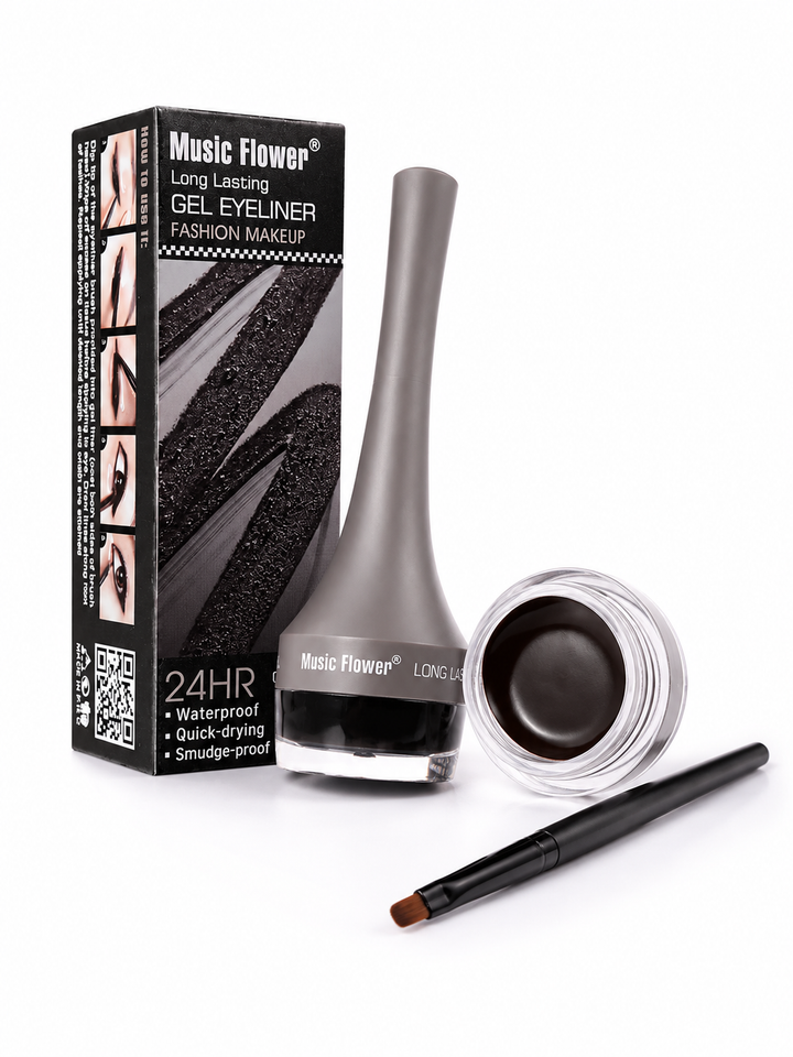 Music Flower Waterproof Gel Eyeliner — 24Hr, 5 Shades