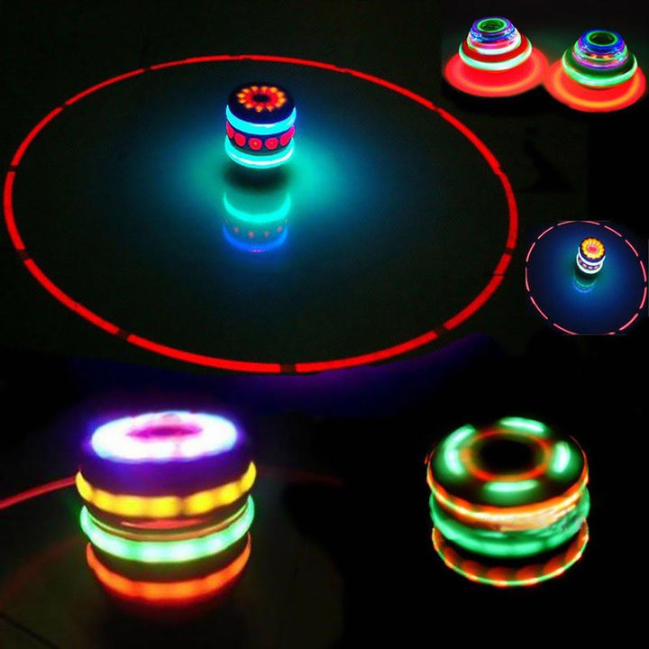 LED Spinning Top Toy With Colorful UFO Light Effects