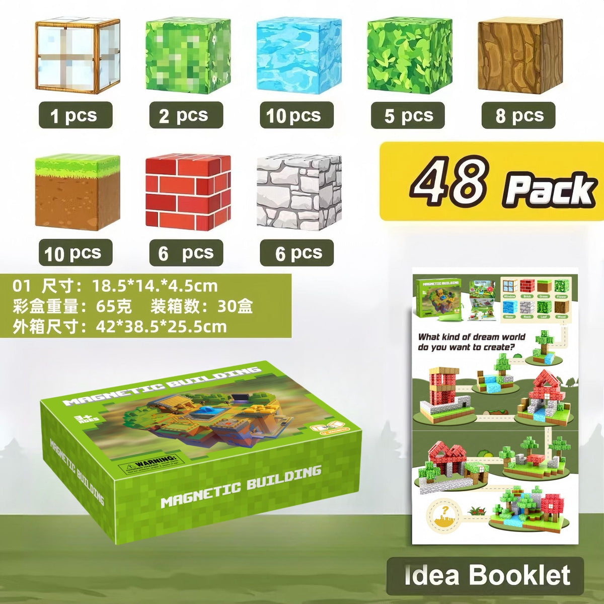 Magnetic Building Cubes for Creative 3D World Play