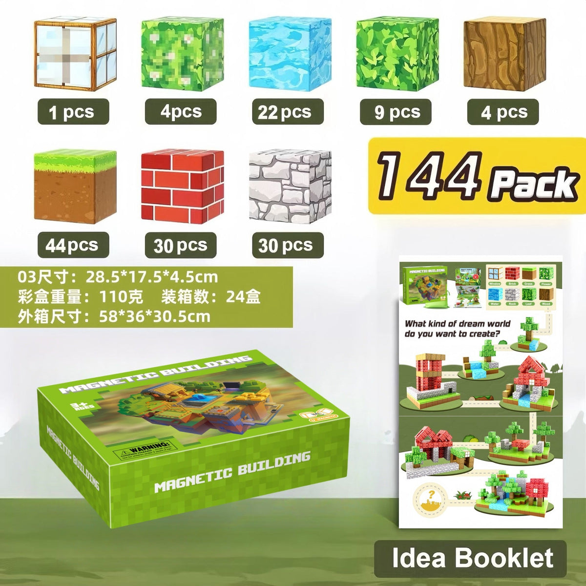 Magnetic Building Cubes for Creative 3D World Play