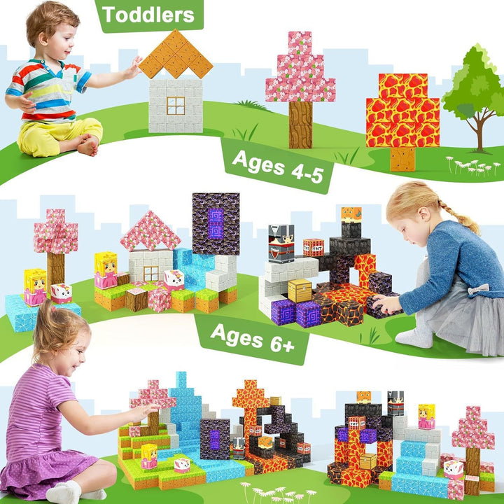 Magnetic Building Cubes for Creative 3D World Play