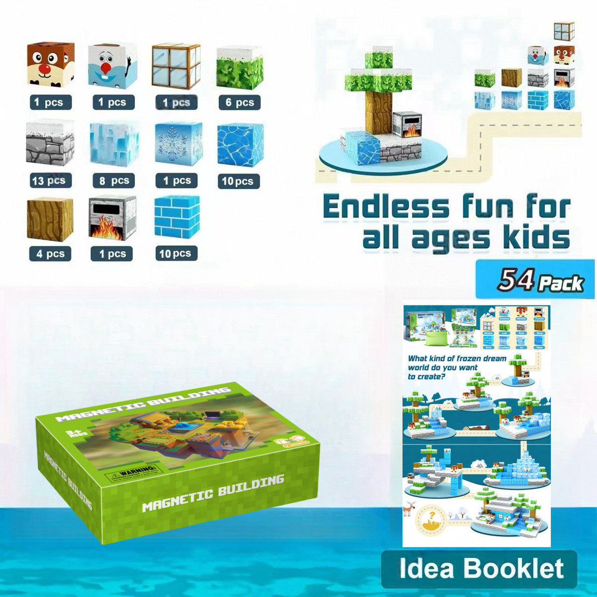 Magnetic Building Cubes for Creative 3D World Play