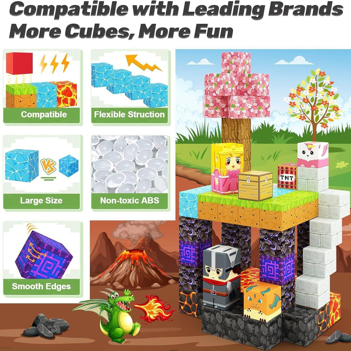 Magnetic Building Cubes for Creative 3D World Play