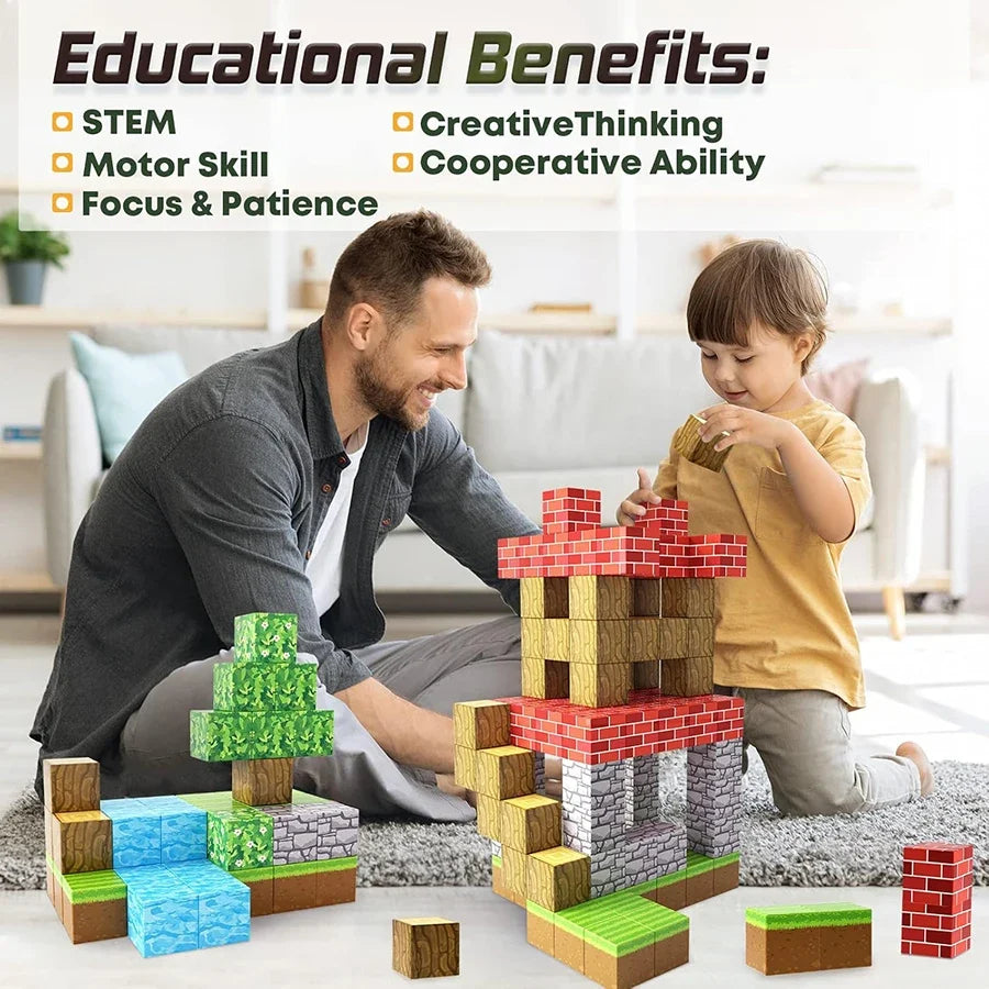Magnetic Building Blocks for Creative STEM Construction