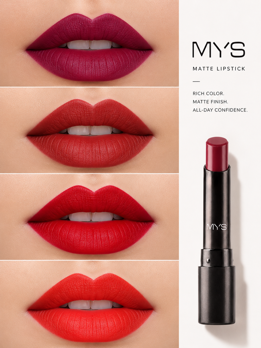 MYS Matte Lipstick — Long-Lasting Bold Lip Color