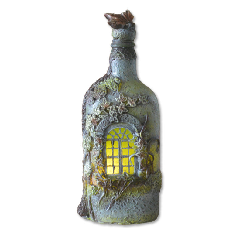Ghost Castle Bottle Ornament With Enchanting Glow