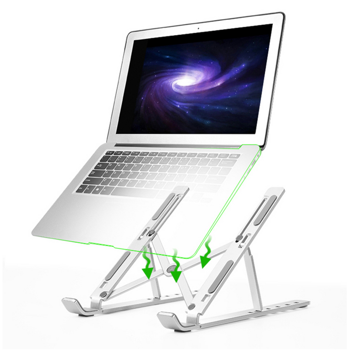 Adjustable Aluminum Laptop Stand with Non-Slip Pads