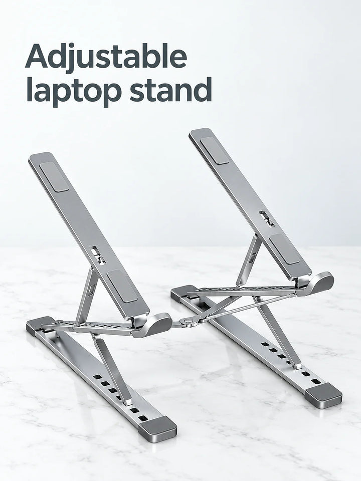 Aluminum Laptop Stand for Desk, Foldable and Adjustable