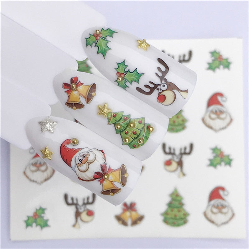 Christmas Nail Art Decals for Festive Manicures