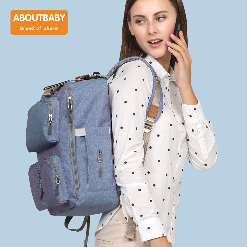 Large Capacity Diaper Backpack for Organized Travel