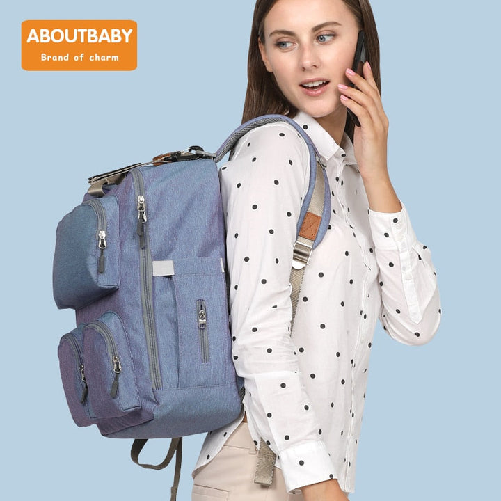 Large Capacity Diaper Backpack for Organized Travel