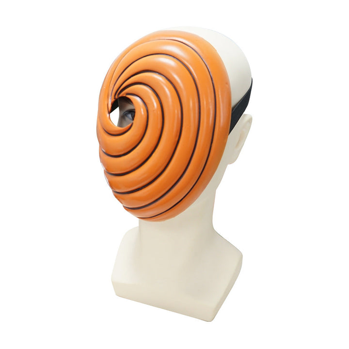 Naruto Cosplay Mask with Glossy Sculpted Spiral Detail