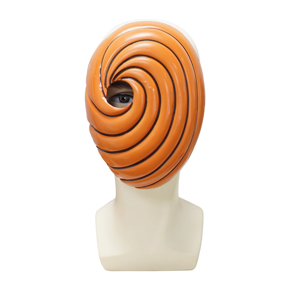 Naruto Cosplay Mask with Glossy Sculpted Spiral Detail